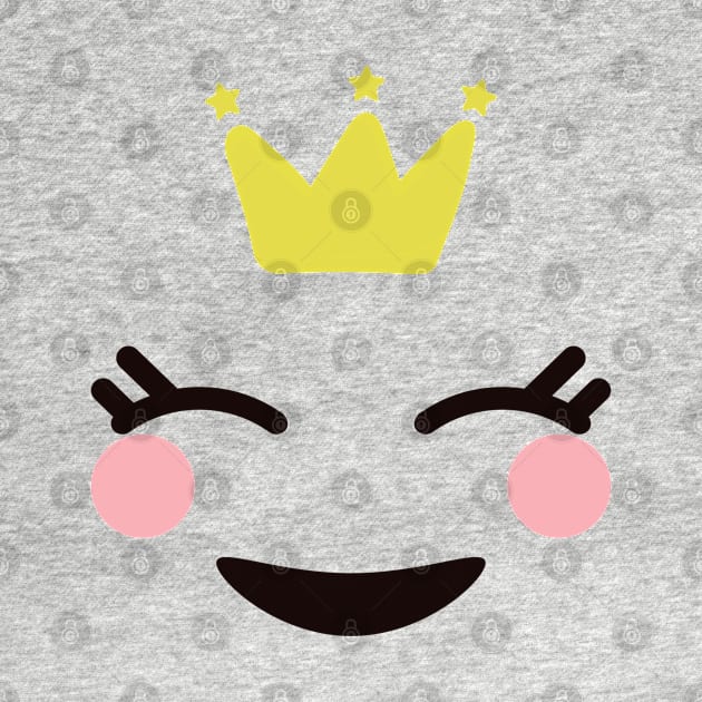 Kawaii face with crown by Once Upon a Find Couture 